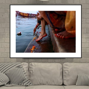 Colorful Photo of Indian Woman Feet, Varanasi Street Photography, Indian Wall Art, Woman Feet Photo, Images of Woman Foot, Female Feet Decor image 5