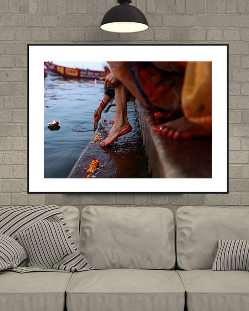 Colorful Photo of Indian Woman Feet, Varanasi Street Photography, Indian Wall Art, Woman Feet Photo, Images of Woman Foot, Female Feet Decor image 5