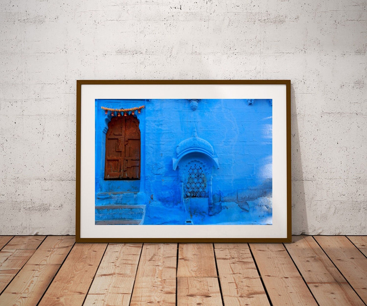 Jodhpur Blue City Photo Print: Indian Door & Jharokha Architecture