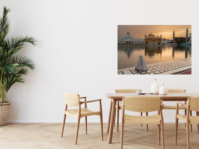 Sikh Woman Meditating, Golden Temple, Amritsar, Holy Lake, Sikh Photo, Sikhism, Yoga Wall Art, India Fine Art Print, India Photography image 10