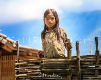 Vietnamese Village Girl, Vietnam  Travel Photography, Asian Girl, Fine Art Photography, Vietnam Wall Art, Vietnam Art Print, Vietnam Poster