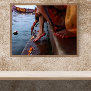 Colorful Photo of Indian Woman Feet, Varanasi Street Photography, Indian Wall Art, Woman Feet Photo, Images of Woman Foot, Female Feet Decor image 4