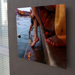 Colorful Photo of Indian Woman Feet, Varanasi Street Photography, Indian Wall Art, Woman Feet Photo, Images of Woman Foot, Female Feet Decor image 7