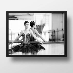 Ballet Black & White Photography, Ballerina in Mirror, Fine Art Photography, Ballet Print Art, Ballet Poster, Ballerina Photo image 3