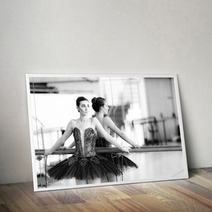 Ballet Black & White Photography, Ballerina in Mirror, Fine Art Photography, Ballet Print Art, Ballet Poster, Ballerina Photo image 2