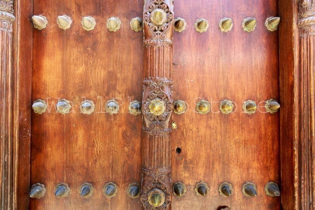 Carved Wooden Doors of Stone Town, Zanzibar Stock Image - Image of front,  doors: 171036855