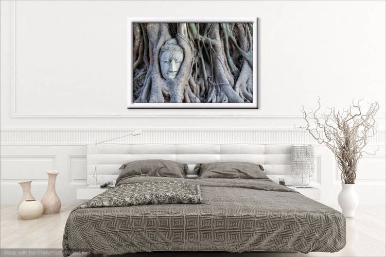 Buddha Head Statue in Tree Roots, Buddha Photography, Thailand Photography, Buddha Prints, Temple, Buddha Wall Art, Fine Art Photography image 10