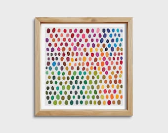 Punto croce contato gocce arcobaleno