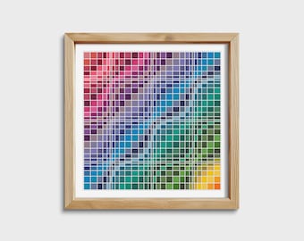 Schema punto croce illusione arcobaleno