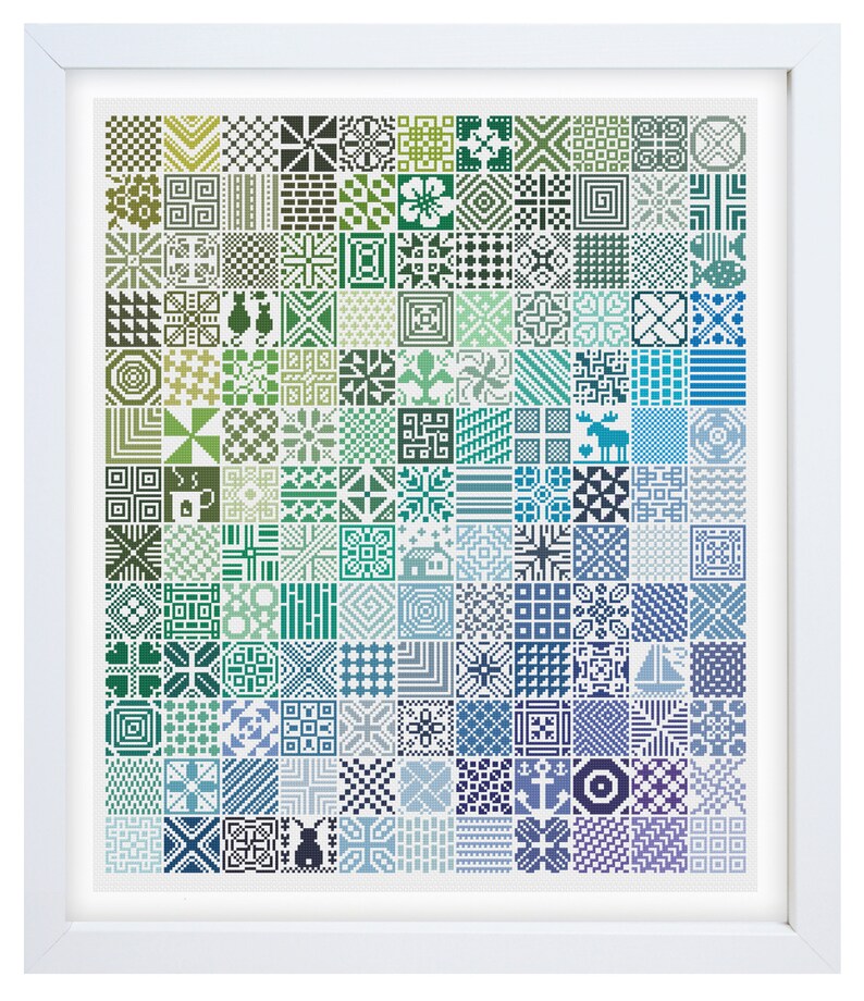 Counted Cross Stitch Rainbow Sampler Etsy