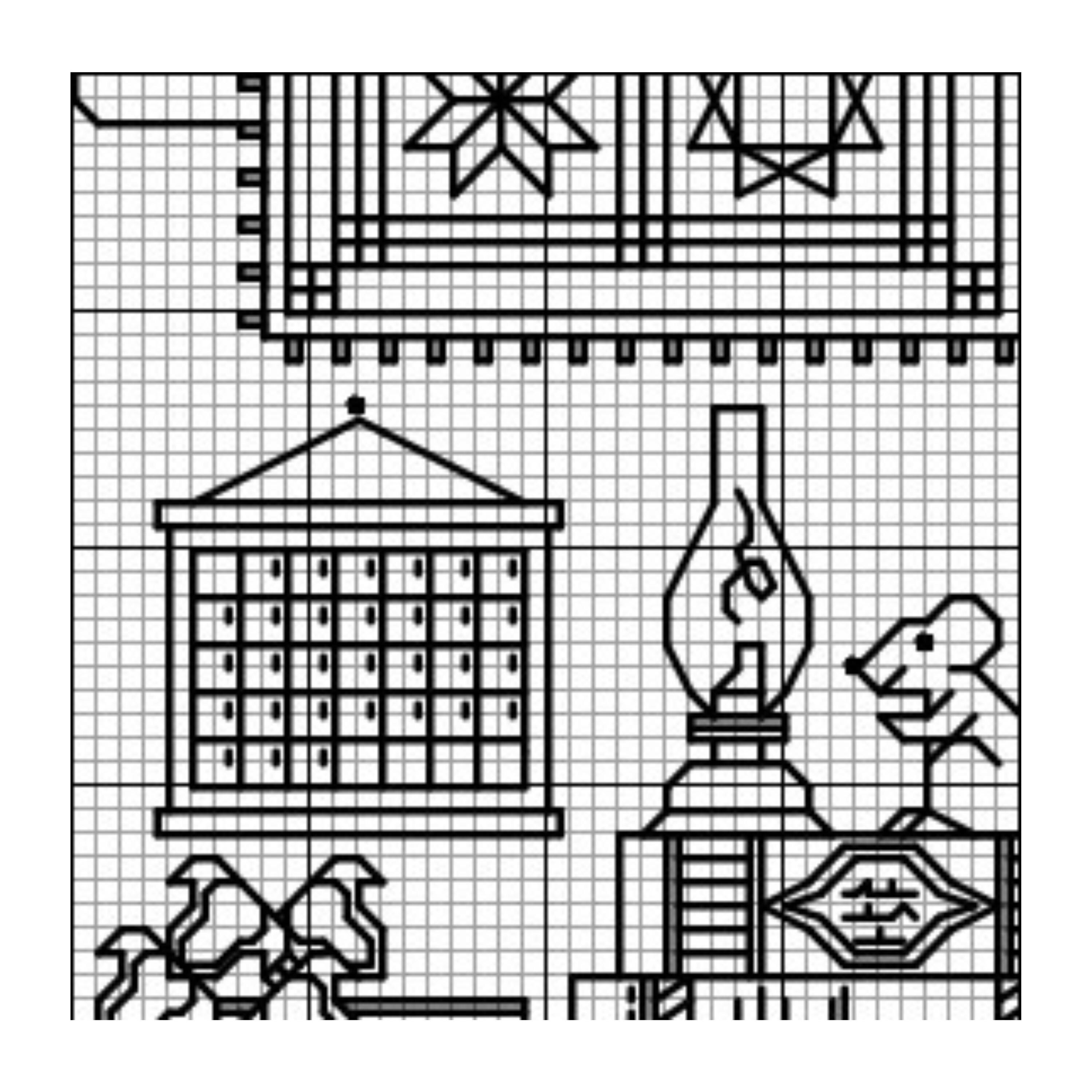 On the Shelf Blackwork Pattern (PDF Download) - Etsy