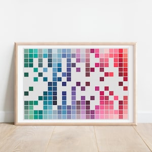 Counted Cross Stitch Rainbow Fade