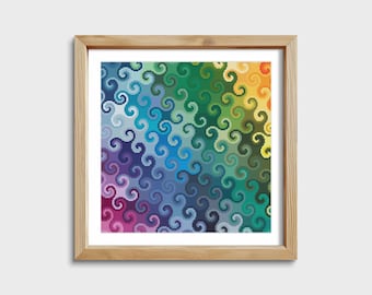 Sampler punto croce onda arcobaleno