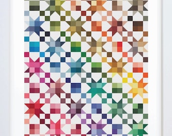 Rainbow Quilt Counted Cross Stitch Pattern