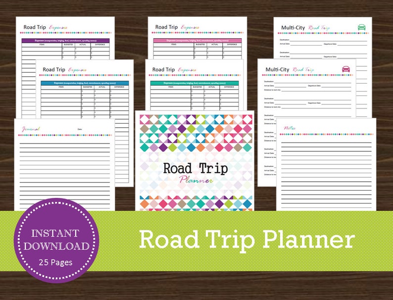 Street Family vacation Planner - Printable and Editable - Push Planner - Getaway Planner - Fast PDF Down load - 25 Web pages photograph relating to Printable Road Trip Planner known as Highway Family vacation Planner - Printable and Editable - Drive Planner - Trip Planner - Fast PDF Down load - 25 Web pages