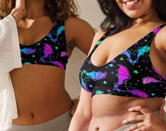 Rainbow Bat Recycled Padded Bikini Top