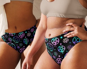 Pastel Pentagram Recycled High-Waisted Bikini Bottom
