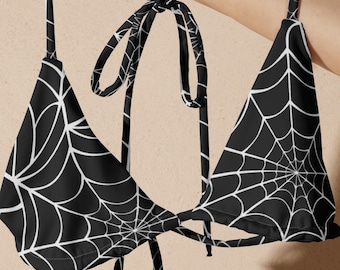 Spider Web Recycled String Bikini Top