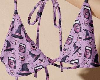 Purple Witch Recycled String Bikini Top