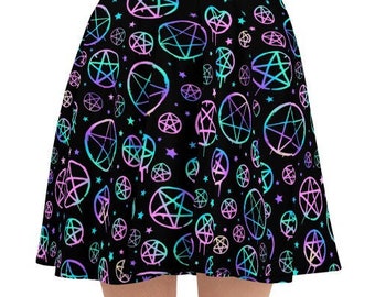 Pastel Pentagram Skater Skirt