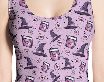 Purple Witch Crop Top