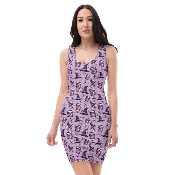 witch bodycon dress Purple Witch Bodycon Dress