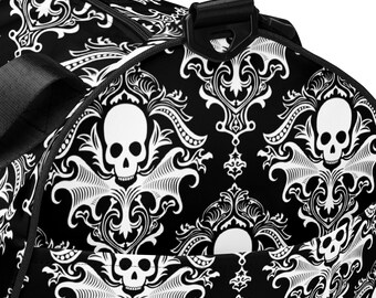 Damask Skull Gym Bag