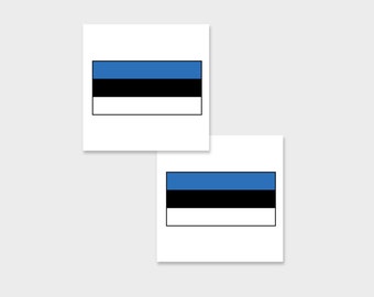 Set of 2 Temporary tattoos flag of ESTONIA