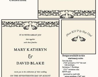 Letterpress Printed Butterfly Wedding Stationary Collection - Deposit