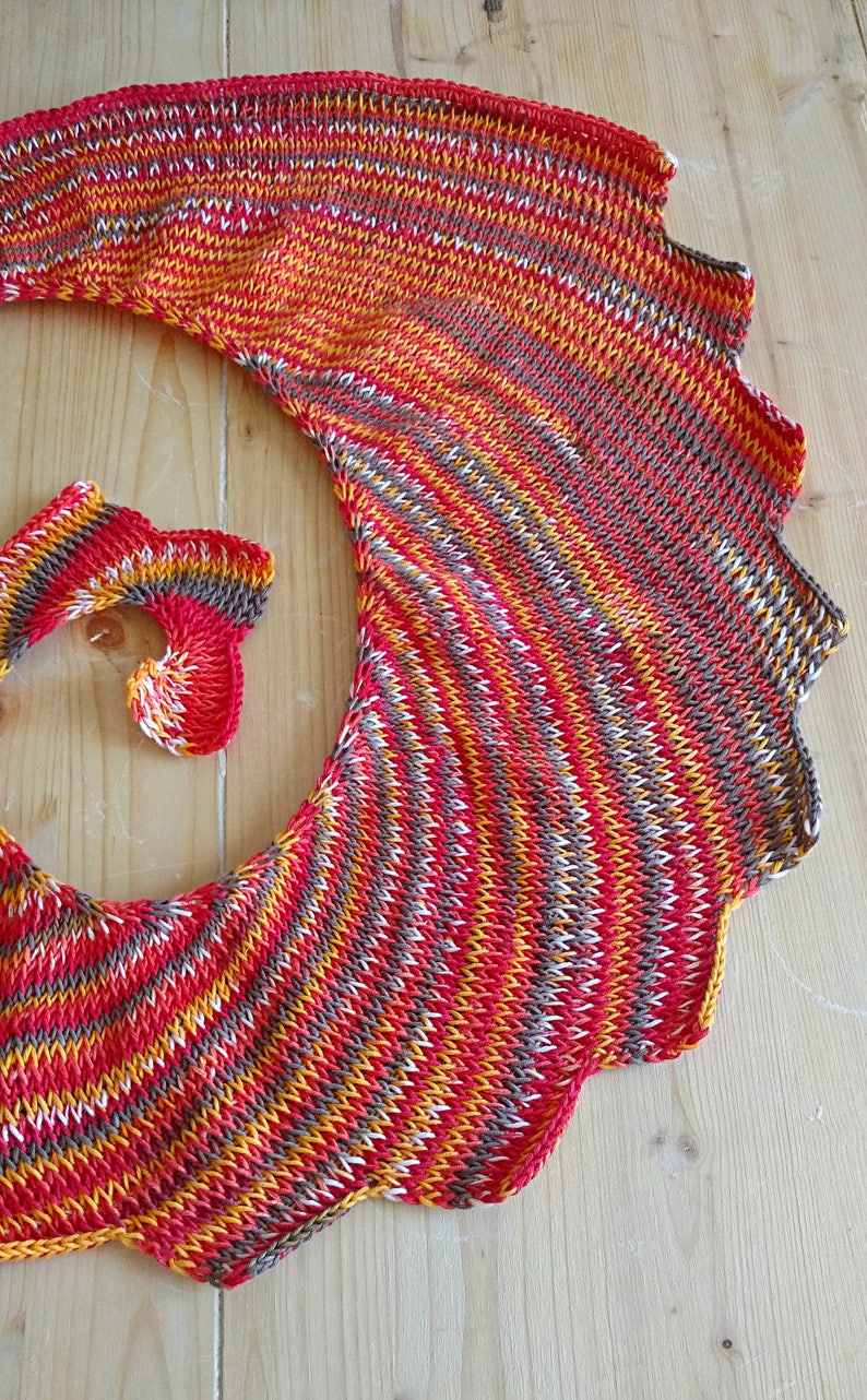 PATTERN in Tunisian Crochet for Dragon Tail Wingspan Shawl. Etsy