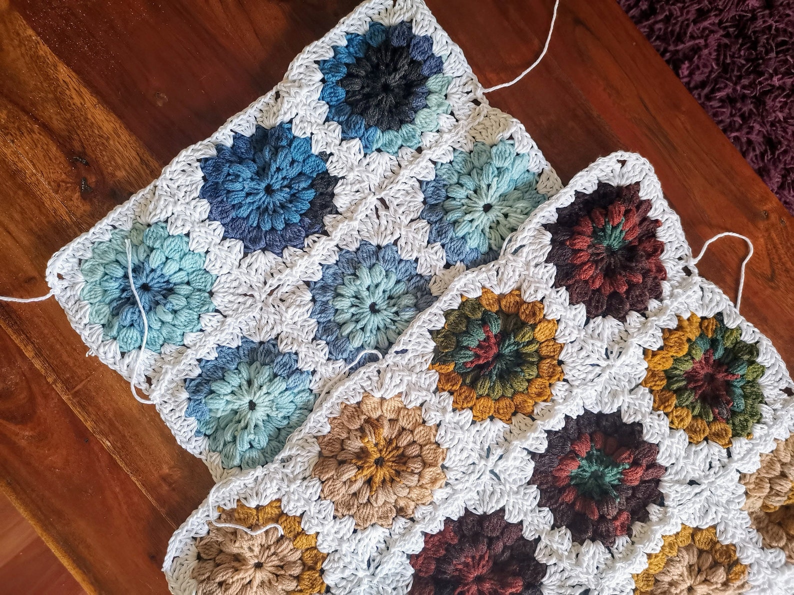 CUSTOM Crochet Ottoman Cover. Granny Square Chair Slipcover. Etsy