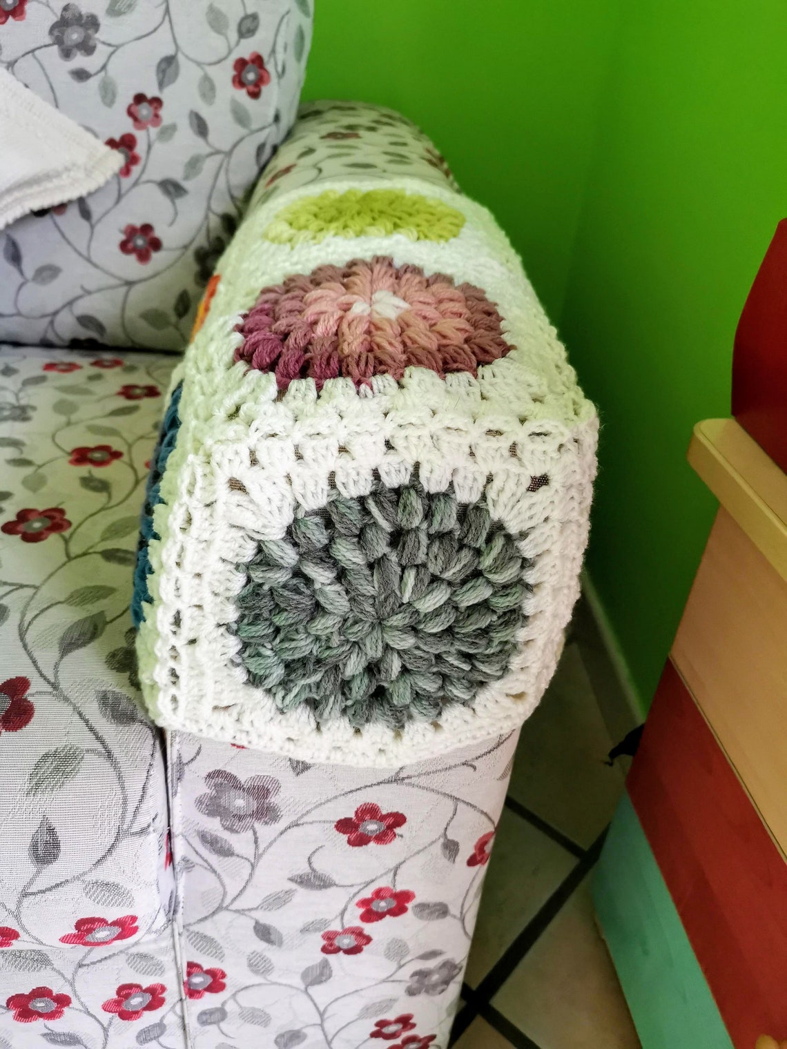 CUSTOM Couch Arm Rest Covers. Crochet Sofa Recliner Cat Etsy