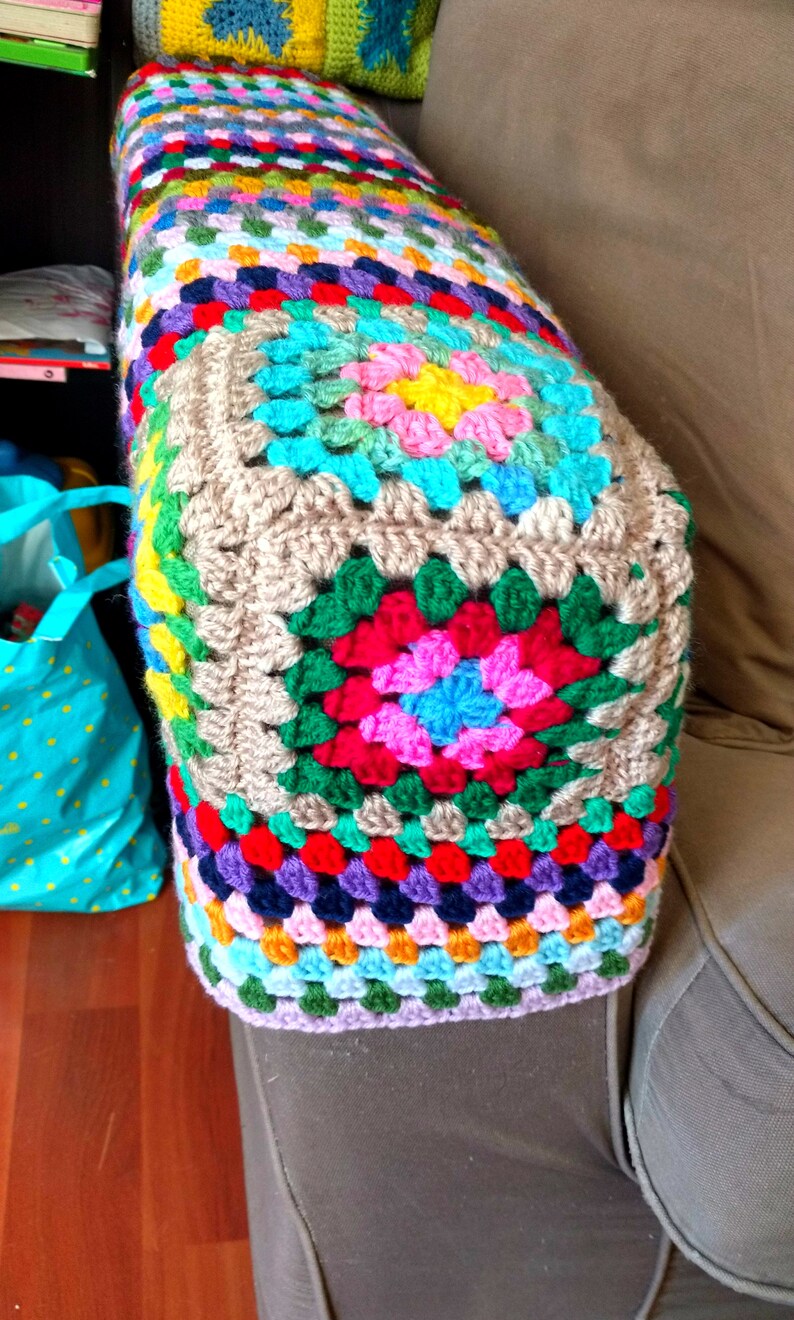 CUSTOM Sofa Arm Rest Covers. Crochet Couch Recliner Cat image 9