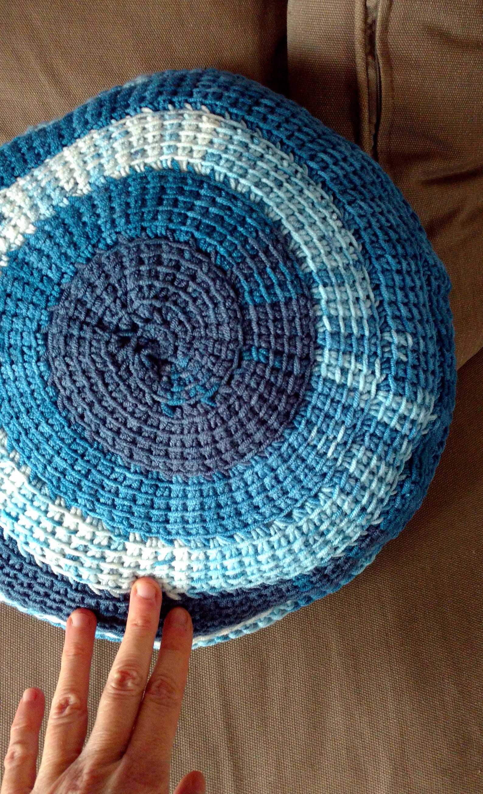 Crochet PATTERN Pillow Cover Tunisian Stitch Spiral. OOAK Home Etsy