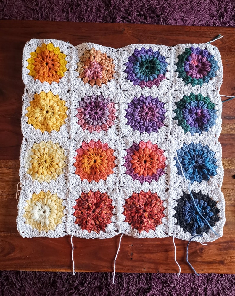 CUSTOM Crochet Ottoman Cover. Granny Square Chair Slipcover. Etsy UK