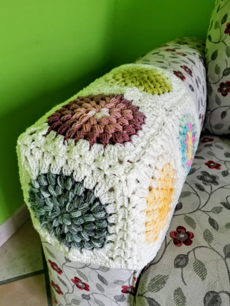 CUSTOM Couch Arm Rest Covers. Crochet Sofa Recliner Cat Etsy