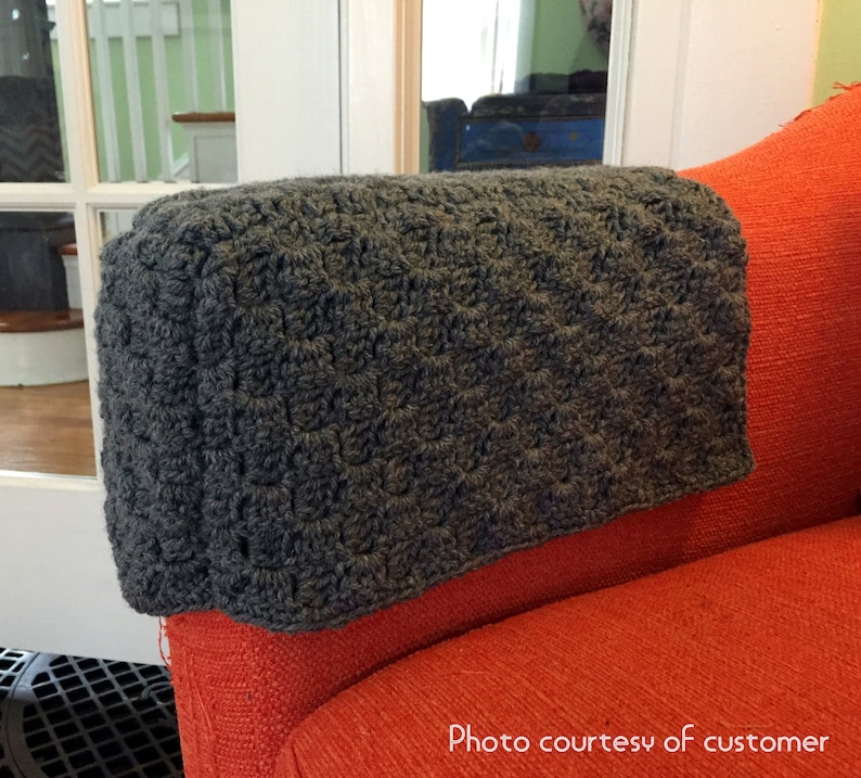 CUSTOM Armrest Cover Cap for Sofa Couch. Crochet Armchair Cat Etsy