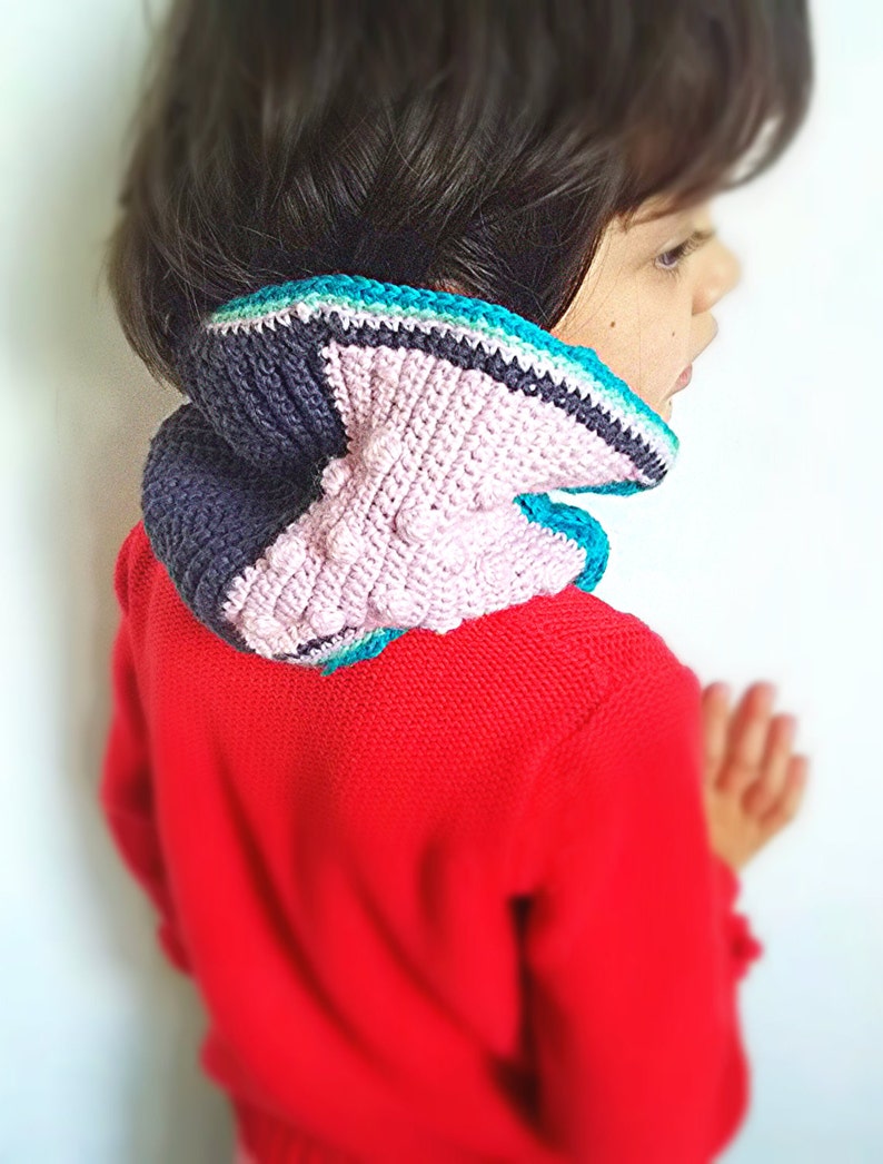 Kids Crochet Neck Warmer woolen Snood Cowl Childs knitted Etsy