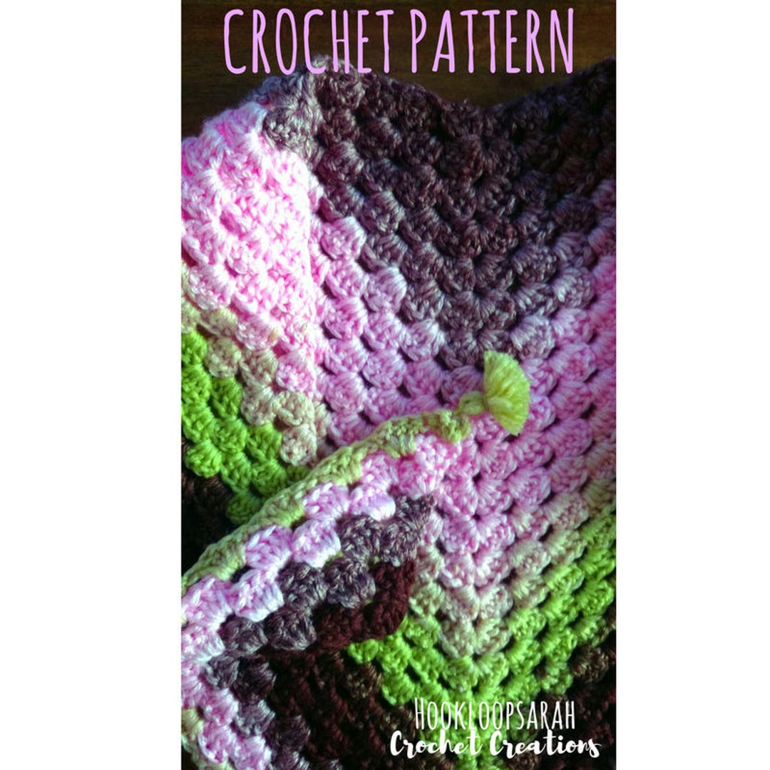 Crochet Shawl Pattern, Easy Triangle Wrap Scarf With Tassels, Diy ...