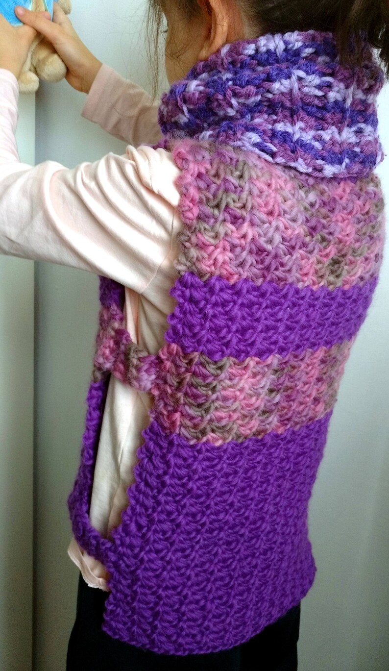 Sleeveless Outwear Kids Poncho Wool Easy Tutorial written Instructions DIY Gifts Turtleneck Sweater PATTERN Baby Girl Crochet Clothing