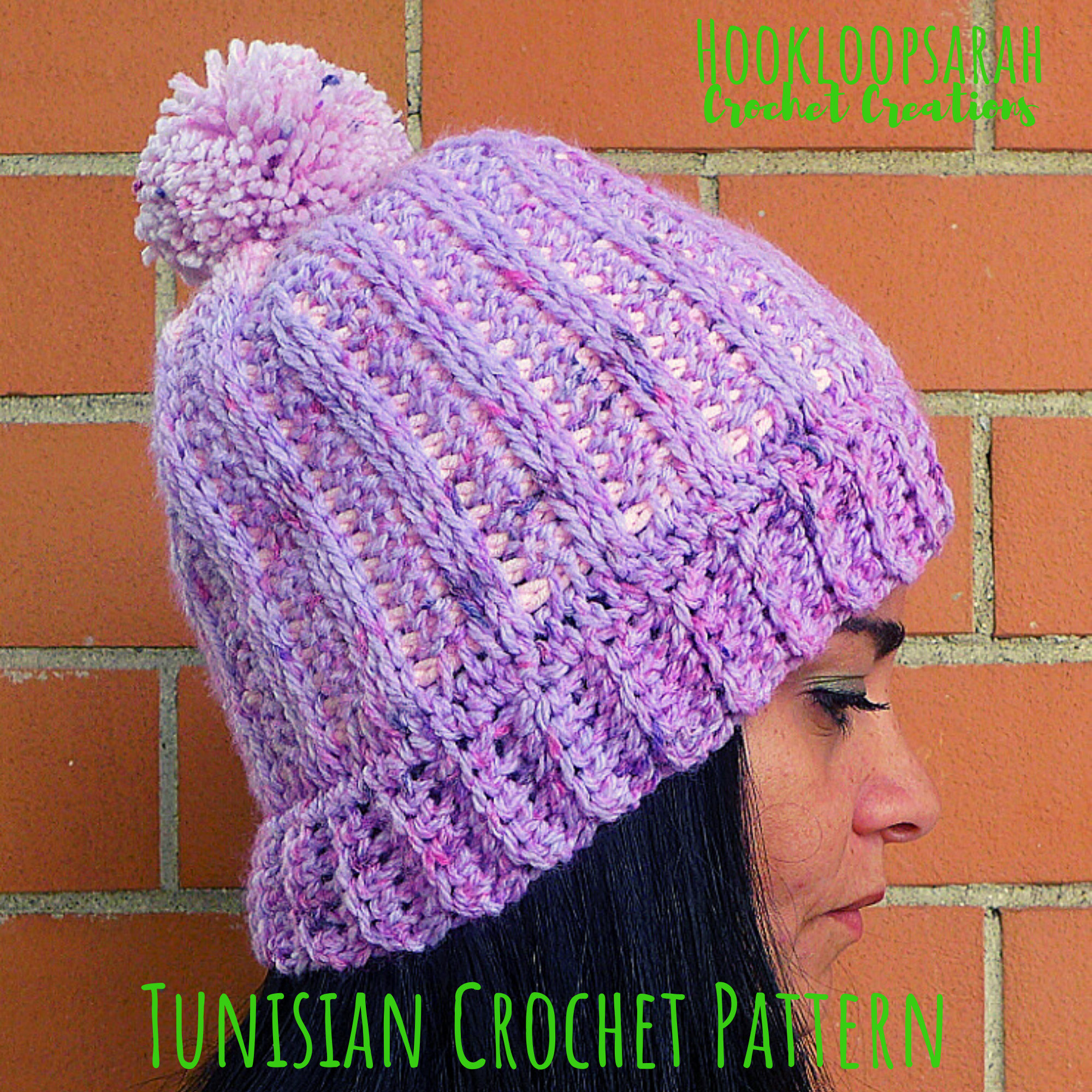 PATTERN Tunisian Crochet Ribbed Beanie 