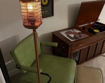 Nostalgic Illuminated Micophone Gift Idea For Him Illuminated Vintage Floor Lamp Home Decor Gift For Musician Room Accent Light