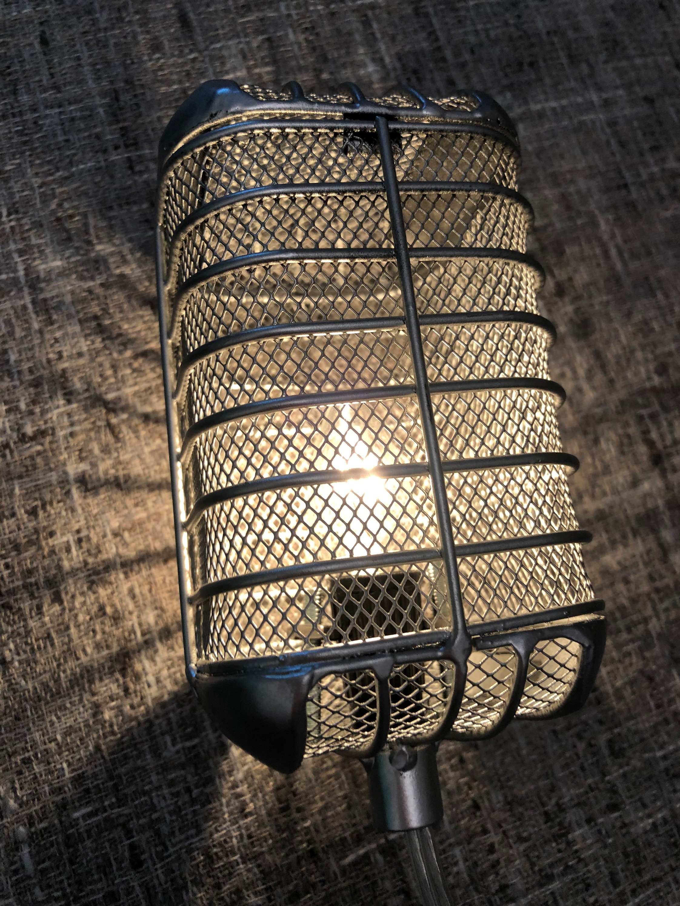 Illuminated Pendant Light Retro Microphone Pendant Light Home Etsy