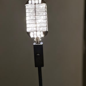 Retro Microphone Lamp Personalized Gift For Her Retro Microphone Light Gift for Musician  Microphone Lamp Accent Light