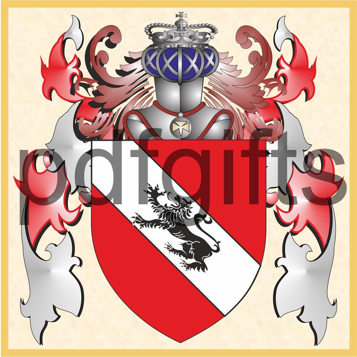 Surname Coat of Arms Downloadable Family Crest Emailled High Quality ...