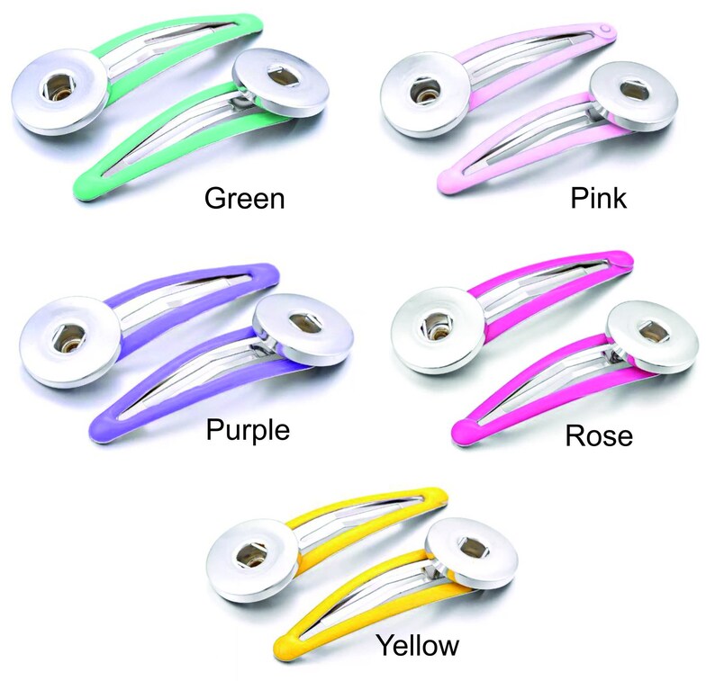 18mm Hair Clips Noosa Ginger Snap Buttons Chunks Charms Free Etsy
