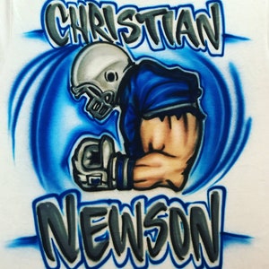 Airbrush Football Shirt Design | Free Shipping