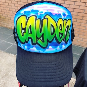 Airbrush Graffiti Hat Design | Free Shipping