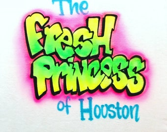 Airbrush Fresh Princess Of Bel-air Design | Free Shipping