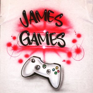 Airbrush Game Controller Shirt Design | Free Shipping